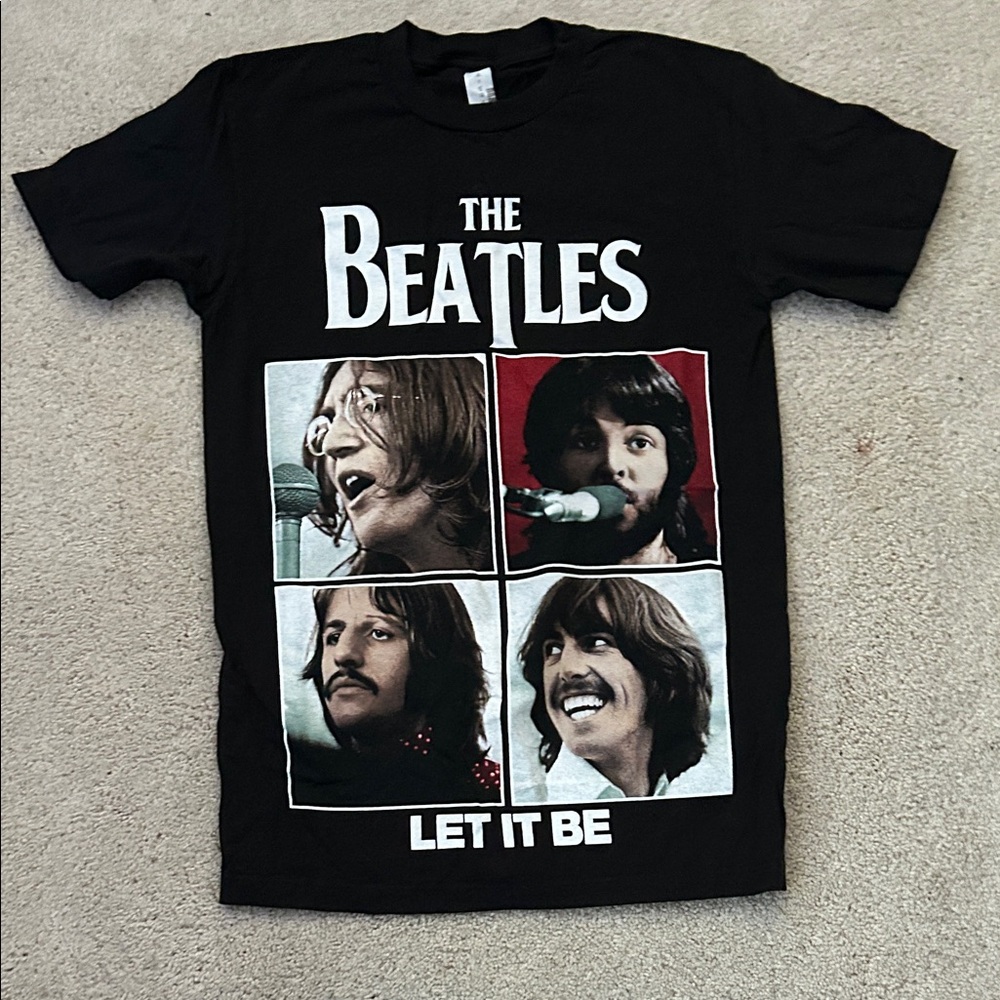 The Beatles Black Graphic T-Shirt